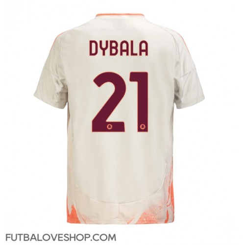 Dres AS Roma Paulo Dybala #21 Preč 2024-25 Krátky Rukáv